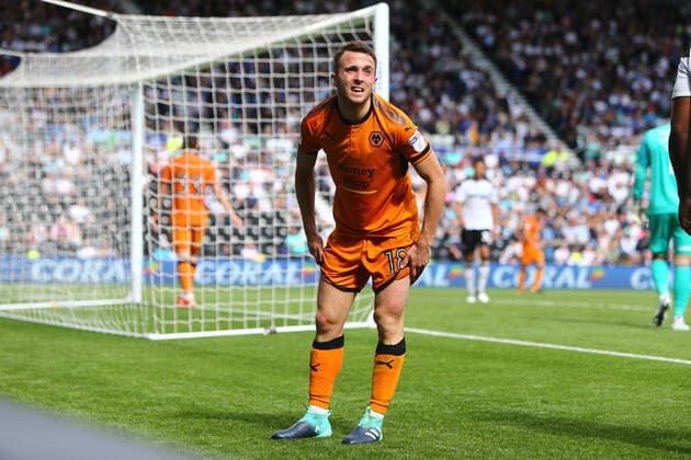 Mandatory Credit: Photo by Philip Oldham BPI Shutterstock (8991888cb) Wolves Diogo Jota dejected Derby County v Wolverhampton Wanderers, Skybet EFL Championship, Pride Park, Derby, Derbyshire, UK - 12 Aug 2017 Derby County v Wolverhampton Wanderers, Skybet EFL Championship, Pride Park, Derby, Derbyshire, UK - 12 Aug 2017 Copyright: xPhilipxOldham BPI Shutterstockx 8991888cb