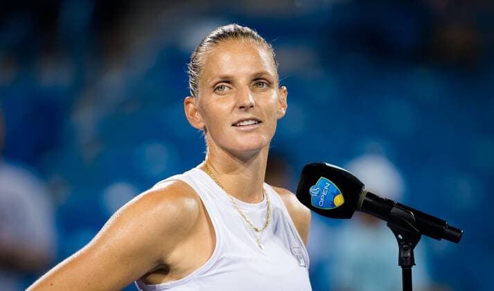 Mandatory Credit: Photo by Rob Prange Shutterstock (12324311cw) Karolina Pliskova of the Czech Republic after her her quarter- final at the 2021 Western & Southern Open WTA, Tennis Damen 1000 tennis tournament Western & Southern Open Day Seven, Tennis, Cincinnati, USA, 20 Aug 2021 Western & Southern Open Day Seven, Tennis, Cincinnati, USA, 20 Aug 2021  Copyright: xRobxPrange Shutterstockx 12324311cw