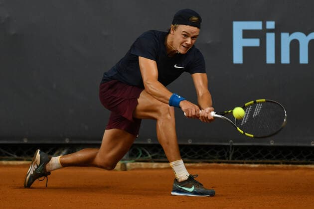 Mandatory Credit: Photo by Alessio Tarpini LiveMedia Shutterstock (12348835i) Holger Vitus Nodskov Rune of Denmark Tennis Internationals ATP80 Challenger Verona - Friday, Verona, Italy - 20 Aug 2021 Tennis Internationals ATP80 Challenger Verona - Friday, Verona, Italy - 20 Aug 2021  Copyright: xAlessioxTarpini LiveMedia Shutterstockx 12348835i