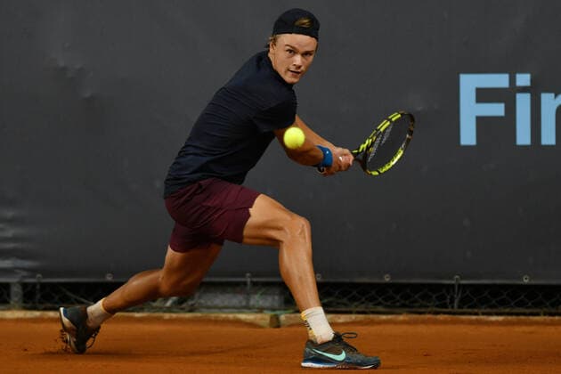 Mandatory Credit: Photo by Alessio Tarpini LiveMedia Shutterstock (12348835h) Holger Vitus Nodskov Rune of Denmark Tennis Internationals ATP80 Challenger Verona - Friday, Verona, Italy - 20 Aug 2021 Tennis Internationals ATP80 Challenger Verona - Friday, Verona, Italy - 20 Aug 2021  Copyright: xAlessioxTarpini LiveMedia Shutterstockx 12348835h