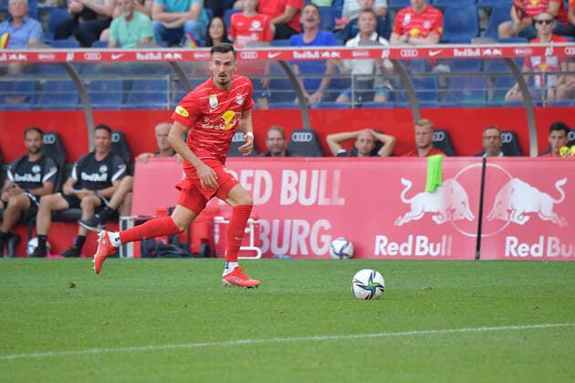 Salzburg, Oesterreich 21. August 2021: Admiral Bundesliga - 2021 2022 - Sp. 5 - RB Salzburg vs. SK Austria Klagenfurt Mergim Berisha (FC Red Bull Salzburg) Red Bull Arena Copyright: xFotostandx xWassmuthx