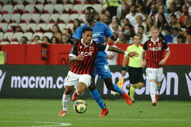 Justin Kluivert (OGC Nice) FOOTBALL : OGC Nice vs Olympique de Marseille - Ligue 1 Uber Eats - Nice - 22 08 2021 NorbertScanella PanoramiC 