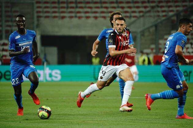 Amine Gouiri (OGC Nice) FOOTBALL : OGC Nice vs Olympique de Marseille - Ligue 1 Uber Eats - Nice - 22 08 2021 NorbertScanella PanoramiC 