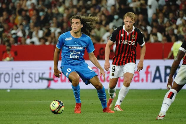 Matteo Guendouzi (Olympique de Marseille) FOOTBALL : OGC Nice vs Olympique de Marseille - Ligue 1 Uber Eats - Nice - 22 08 2021 NorbertScanella PanoramiC 