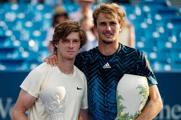 ATP, Tennis Herren Cincinnati Alexander Zverev , Germany and Andrei Rublev ,Russia