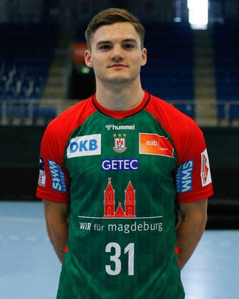 23.08.2021, xgox, Handball LIQUI MOLY HBL, SC Magdeburg Fototermin emspor, v.l. Kay Smits (Magdeburg) Portrait, Portraet, Einzelbild Magdeburg