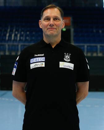 23.08.2021, xgox, Handball LIQUI MOLY HBL, SC Magdeburg Fototermin emspor, v.l. Andreas Grothe (Magdeburg, Physio) Magdeburg