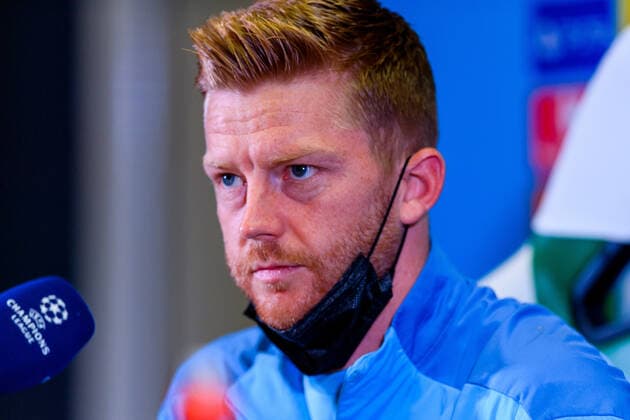 210823 Anders Christiansen during a press conference, PK, Pressekonferenz with Malmö FF ahead of the UEFA Champions League playoff match against Ludogorets on August 23, 2021 in Razgrad. Photo: Ludvig Thunman BILDBYRAN kod LT LT0191 fotboll football soccer fotball champions league träning presskonferens training practice press conference malmö ff bbeng Copyright: LUDVIGxTHUNMAN BB210823LT066