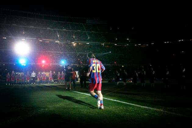 050824 Fotboll, Fußball, Football, FC Barcelona, FCB, Barca, Arena, Nou Camp, presentation Lionel Leo Messi, Barcelona. Bildbyran - 70097 Copyright: DANIELxNILSSON 0131278816st