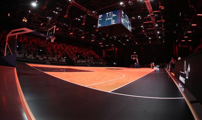 25.08.2021 - Basketball - Nürnberg Falcons Basketball Club NBC - Offizielle Einweihung der Kia Metropol Arena - Sportfoto Zink DaMa - Symbolbild Symbolfoto Feature Impression - Leere Arena Halle - Hallenpanorma Hallenbild Panorama - Kia Metropol Arena