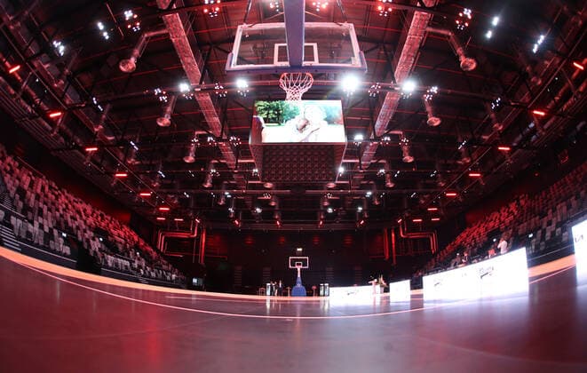 25.08.2021 - Basketball - Nürnberg Falcons Basketball Club NBC - Offizielle Einweihung der Kia Metropol Arena - Sportfoto Zink DaMa - Symbolbild Symbolfoto Feature Impression - Leere Arena Halle - Hallenpanorma Hallenbild Panorama - Kia Metropol Arena