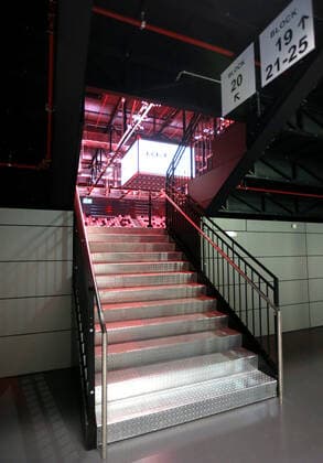 25.08.2021 - Basketball - Nürnberg Falcons Basketball Club NBC - Offizielle Einweihung der Kia Metropol Arena - Sportfoto Zink DaMa - Symbolbild Symbolfoto Feature Impression - Blockeingang