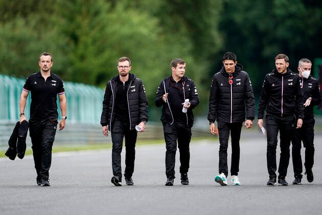 August 26, 2021, Francorchamps, Belgium: ESTEBAN OCON of France and Alpine F1 Team is seen during preparations of the 2021 FIA Formula 1 Belgian Grand Prix at Circuit de Spa-Francorchamps in Francorchamps, Belgium. Francorchamps Belgium - ZUMAg147 20210826_zap_g147_021 Copyright: xJamesxGasperottix