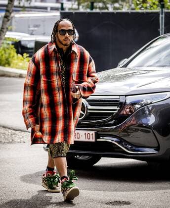 FRANCORCHAMPS - Reigning Mercedes world champion Lewis Hamilton on arrival ahead of the Belgian Grand Prix at the Spa-Francorchamps circuit. REMKO DE WAAL xVIxANPxSportx xxANPxIVx