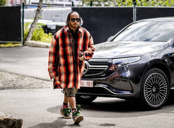 FRANCORCHAMPS - Reigning Mercedes world champion Lewis Hamilton on arrival ahead of the Belgian Grand Prix at the Spa-Francorchamps circuit. REMKO DE WAAL xVIxANPxSportx xxANPxIVx