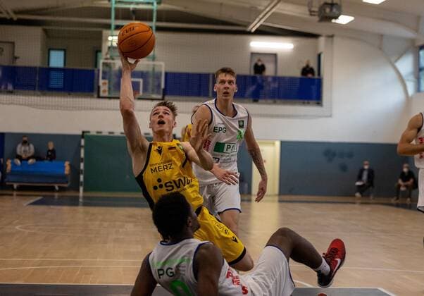Timo Lanmueller (Tigers Tuebingen, 7)¨¨Tigers Tübingen vs. EPG Baskets Koblenz, 2. Basketball, Bundesliga, Pro A, Barmer 2 Basketball, Testspiel, Spielzeit 2021 2022, 26.08.2021, ¨¨ Tigers Tübingen - EPG Baskets Koblenz, 2. Basketball, 2. Bundesliga, Barmer 2 Basketball, Testspiel, Spielzeit 2021 2022, 26.08.2021 Tuebingen Copyright: xDennisxDuddek xEibnerxPressefotox EP_DDK