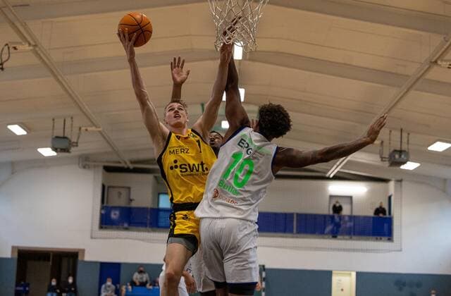 Timo Lanmueller (Tigers Tuebingen, 7)¨¨Tigers Tübingen vs. EPG Baskets Koblenz, 2. Basketball, Bundesliga, Pro A, Barmer 2 Basketball, Testspiel, Spielzeit 2021 2022, 26.08.2021, ¨¨ Tigers Tübingen - EPG Baskets Koblenz, 2. Basketball, 2. Bundesliga, Barmer 2 Basketball, Testspiel, Spielzeit 2021 2022, 26.08.2021 Tuebingen Copyright: xDennisxDuddek xEibnerxPressefotox EP_DDK