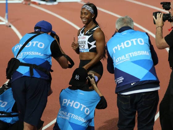Bilder des Jahres 2021, Sport 08. August Sport Themen der Woche KW34 August 27, 2021, Lausanne, Vaud, Switzerland: Shelly-Ann FRASER-PRYCE of Jamaica wins the 100m Women in a supersonic time of 10.60 as part of the 2021 Wanda Diamond League at the Stade de la Pontaise on August 26th 2021 in Lausanne, Switzerland Lausanne Switzerland - ZUMAc179 20210827_zep_c179_142 Copyright: xMickaelxChavetx