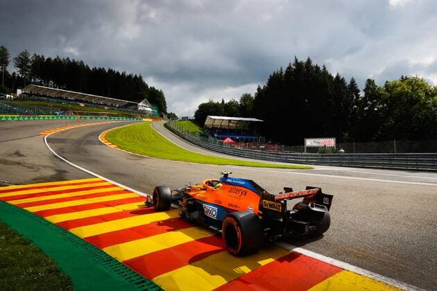 04 NORRIS Lando (gbr), McLaren MCL35M, action during the Formula 1 Belgium Grand Prix, 12th round of the 2021 FIA Formula One World Championship, WM, Weltmeisterschaft from August 27 to 29, 2021 on the Circuit de Spa-Francorchamps, in Stavelot, near LiÃ‹ge, Belgium - Photo Antonin Vincent DPPI FORMULE 1 : Grand prix de belgique - 27 08 2021 DPPI PANORAMIC  00121025__V2_3364