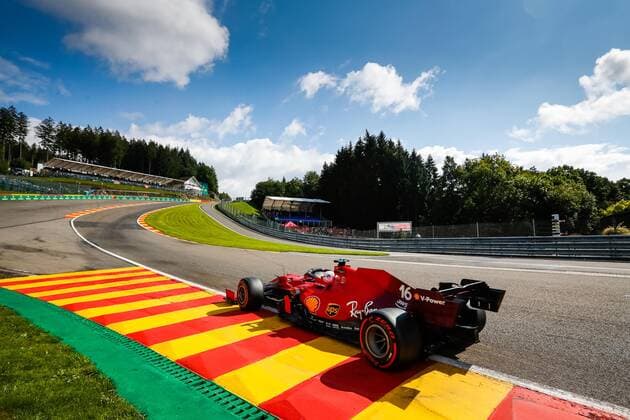 16 LECLERC Charles (mco), Scuderia Ferrari SF21, action during the Formula 1 Belgium Grand Prix, 12th round of the 2021 FIA Formula One World Championship, WM, Weltmeisterschaft from August 27 to 29, 2021 on the Circuit de Spa-Francorchamps, in Stavelot, near LiÃ‹ge, Belgium - Photo Antonin Vincent DPPI FORMULE 1 : Grand prix de belgique - 27 08 2021 DPPI PANORAMIC  00121025__V2_3547