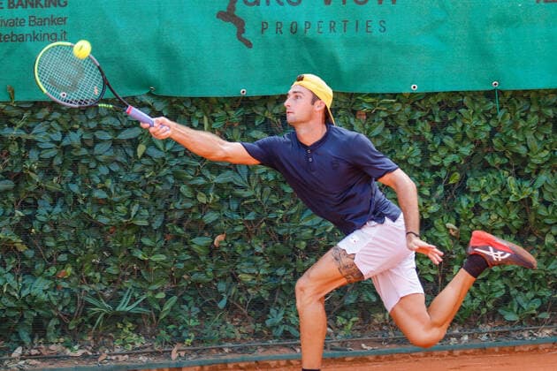 Christian Langmo from USA during Lesa Cup 2021 - ITF, Tennis Internationals in Lesa (NO), Italy, August 27 2021  Copyright: xRobertaxCorradinx xIPAx xx 0