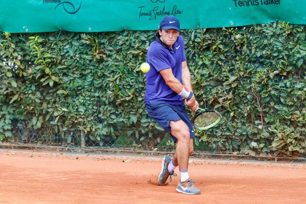 August 27, 2021, Lesa (NO, Italy: Lesa (NO), Italy, Sporting Tennis Lesa, August 27, 2021, Harold Mayot from France during Lesa Cup 2021 - ITF - Tennis Internationals Tennis Internationals - Lesa Cup 2021 - ITF, lesa (no), Italy  - ZUMAl164 20210827_zsa_l164_017 Copyright: xRobertaxCorradinx