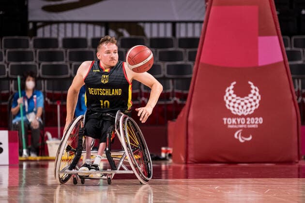 Tokyo 2020 Paralympic Games (Rollstuhlbasketball), 28.08.2021 TOKYO, JAPAN 28. August - Rollstuhlbasketball, Australien gegen Deutschland Herren, an Tag 4 der Tokyo 2020 Paralympic Games am 28.08.2021 in der Ariake Arena in Tokyo Japan. Jan Haller ( 10, Deutschland) Copyright: xBEAUTIFULxSPORTS Wunderlx
