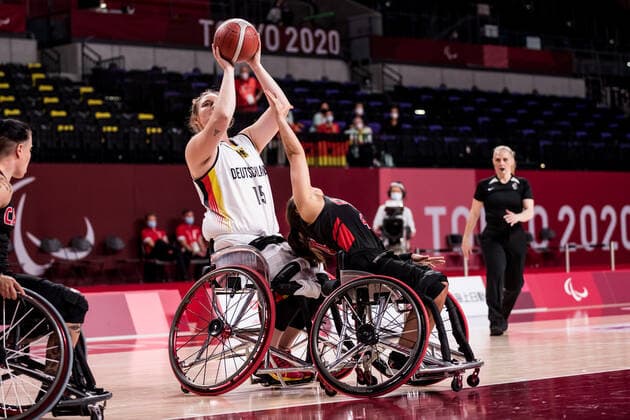 Tokyo 2020 Paralympic Games (Rollstuhlbasketball), 28.08.2021 TOKYO, JAPAN 28. August - Rollstuhlbasketball, Deutschland gegen Kanada Damen, an Tag 4 der Tokyo 2020 Paralympic Games am 28.08.2021 in der Ariake Arena in Tokyo Japan. Barbara Gross ( 15, Deutschland) Copyright: xBEAUTIFULxSPORTS Wunderlx