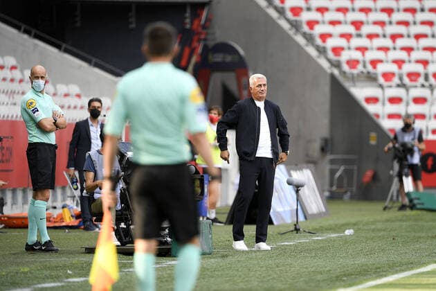 VLADIMIR PETKOVIC (ENTRAINEUR BORDEAUX FCGB) FOOTBALL : Nice vs Bordeaux - Ligue 1 Uber Eats - 28 08 2021 FEP Panoramic 