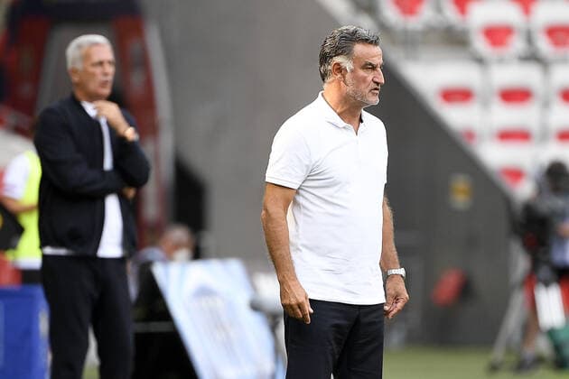 CHRISTOPHE GALTIER (ENTRAINEUR NICE OGCN) FOOTBALL : Nice vs Bordeaux - Ligue 1 Uber Eats - 28 08 2021 FEP Panoramic 