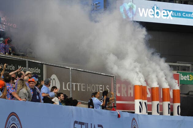 August 28, 2021, Bronx, New York, USA: Valentin Castellanos of NYCFC celebrate his first goal during soccer match between NYCFC and New England during Major League Soccer ( MLS, Fussball Herren, USA at Yankee stadium in Bronx, New York with the presence of fans, mostly vaccinated against COVID-19.  Copyright: xNiyixFotex