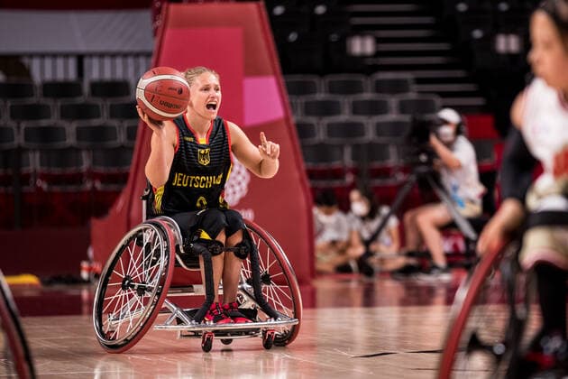 Tokyo 2020 Paralympic Games (Rollstuhlbasketball), 29.08.2021 TOKYO, JAPAN 29. August - Rollstuhlbasketball, Japan gegen Deutschland Damen, an Tag 5 der Tokyo 2020 Paralympic Games am 29.08.2021 in der Ariake Arena in Tokyo Japan. Laura Fuerst ( 9, Deutschland) Copyright: xBEAUTIFULxSPORTS Wunderlx