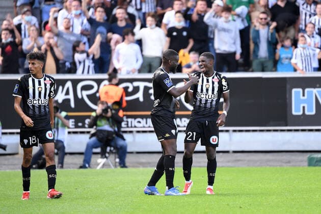JOIE - FAIR PLAY - 21 MOHAMED ALI CHO (SCO) FOOTBALL : Angers vs Rennes - Ligue 1 Uber Eats - 29 08 2021 AnthonyBIBARD FEP Panoramic 