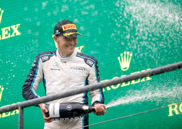 63 George Russell (GBR, Williams Racing), F1 Grand Prix of Belgium at Circuit de Spa-Francorchamps on August 29, 2021 in Spa-Francorchamps, Belgium. (Photo by HOCH ZWEI) Spa-Francorchamps Belgium