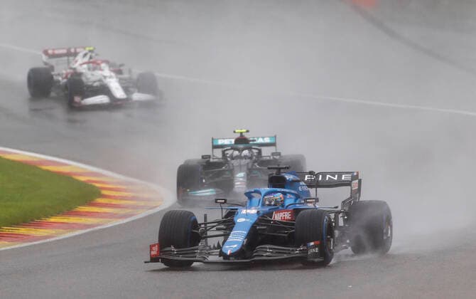 14 Fernando Alonso (ESP, Alpine F1 Team), F1 Grand Prix of Belgium at Circuit de Spa-Francorchamps on August 29, 2021 in Spa-Francorchamps, Belgium. (Photo by HOCH ZWEI) Spa-Francorchamps Belgium