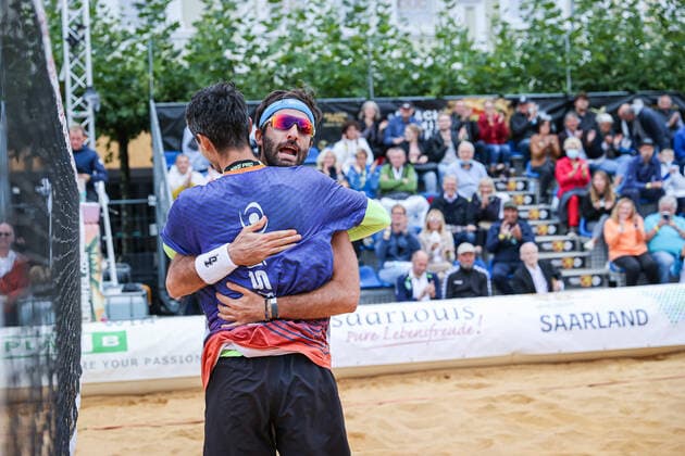 BURMAKIN, Nikita (RUS) und GIOVANNINI, Tommaso (ITA), ITF Beach Tennis - World Tour Sand Series - Saarlouis 2021, Saarlouis, Kleiner Markt, 29.08.2021,