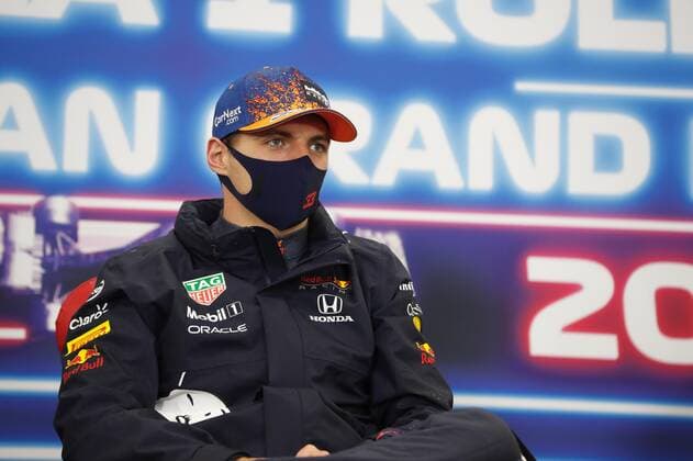 VERSTAPPEN Max (ned), Red Bull Racing Honda RB16B, portrait press conference, PK, Pressekonferenz after race during the Formula 1 Belgium Grand Prix, 12th round of the 2021 FIA Formula One World Championship, WM, Weltmeisterschaft from August 27 to 29, 2021 on the Circuit de Spa-Francorchamps, in Stavelot, near Liege, Belgium - FORMULE 1 : Grand prix de belgique - 29 08 2021 DPPI PANORAMIC _V2_6193