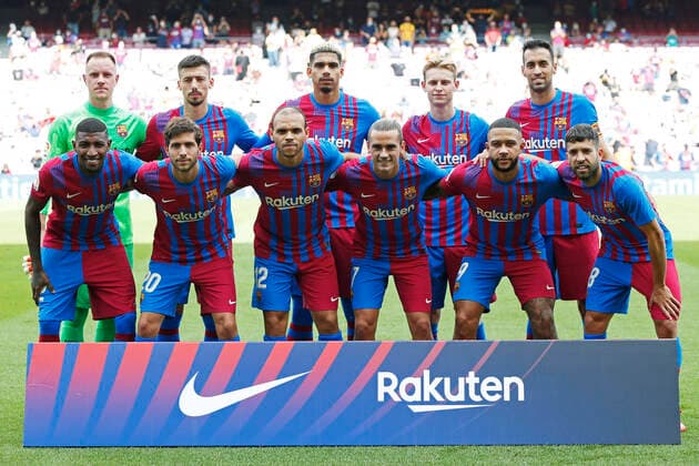 FC Barcelona, Barca team group, Mannschaftsbild, Totale line-up before the La Liga Santander 2021 22 match between FC Barcelona 2-1 Getafe CF on August 29, 2021 at Camp Nou stadium in Barcelona, Spain. Noxthirdxpartyxsales  (168136946)