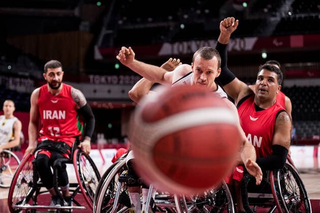 Tokyo 2020 Paralympic Games (Rollstuhlbasketball), 30.08.2021 TOKYO, JAPAN 30. August - Rollstuhlbasketball, Deutschland - Iran Herren, an Tag 6 der Tokyo 2020 Paralympic Games am 30.08.2021 in der Ariake Arena in Tokyo Japan. Andre Bienek ( 8, Deutschland) Copyright: xBEAUTIFULxSPORTS Wunderlx