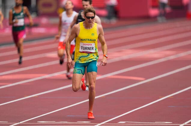 August 31, 2021: James Turner from Australia winning 400m during athletics at the Tokyo Paralympics, Tokyo Olympic Stadium, Tokyo, Japan. CSM Tokyo Japan - ZUMAc04_ 20210831_zaf_c04_075 Copyright: xKimxPricex