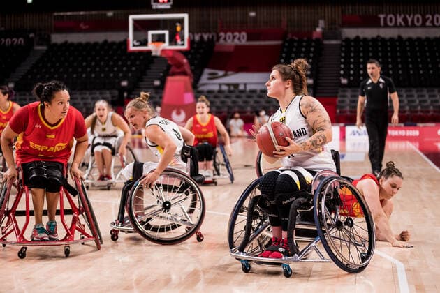 Tokyo 2020 Paralympic Games (Rollstuhlbasketball), 31.08.2021 TOKYO, JAPAN 31. August - Rollstuhlbasketball, Viertelfinale Deutschland gegen Spanien Damen, an Tag 7 der Tokyo 2020 Paralympic Games am 31.08.2021 in der Ariake Arena in Tokyo Japan. Maya Lindholm ( 11, Deutschland) Copyright: xBEAUTIFULxSPORTS Wunderlx