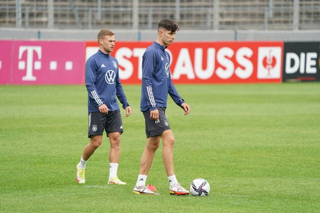 Joshua Kimmich (Deutschland Germany), Kai Havertz (Deutschland Germany) - Stuttgart 31.08.2021: Training der Deutschen Nationalmannschaft, Gazi Stadion Stuttgart