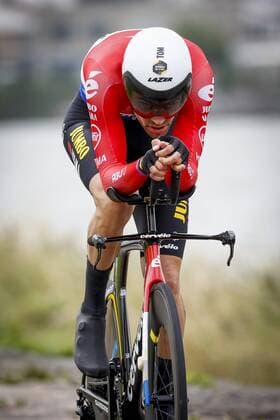 LELYSTAD - Tom Dumoulin in action during the second stage of the Benelux Tour, a 11.1 km time trial in Lelystad. ANP VINCENT JANNINK xVIxANPxSportx xxANPxIVx