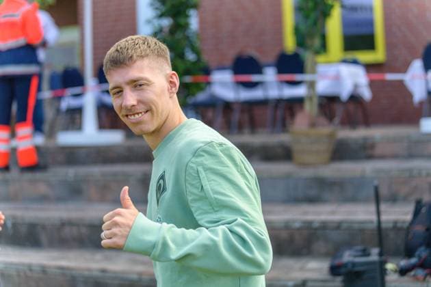 GER, 2.FBL, FSP, SV Werder Bremen (GER) vs Heracles Almelo (NED) 01.09.2021, Amasyaspor, Lohne, GER, 2.FBL, FSP, SV Werder Bremen (GER) vs Heracles Almelo (NED) im Bild picture shows Mitchell Weiser (Werder Bremen 08)