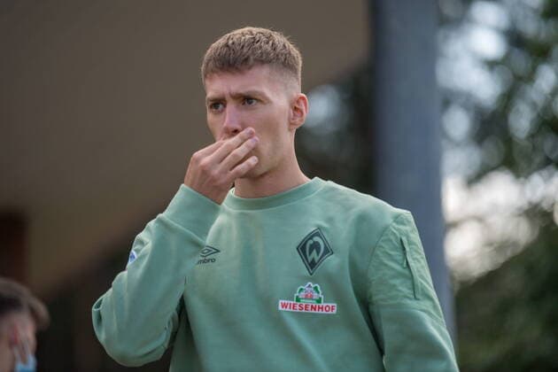 GER, 2.FBL, FSP, SV Werder Bremen (GER) vs Heracles Almelo (NED) 01.09.2021, Amasyaspor, Lohne, GER, 2.FBL, FSP, SV Werder Bremen (GER) vs Heracles Almelo (NED) im Bild picture shows Mitchell Weiser (Werder Bremen 08)