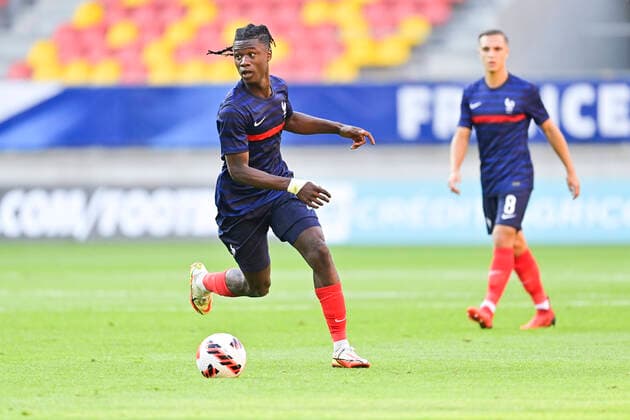 Fußball, U21 EM Quali, Frankreich - Nordmazedonien Eduardo Camavinga (Fra) FOOTBALL : France vs Macedoine du Nord - Espoirs - Le Mans - 02 09 2021 JBAutissier Panoramic 