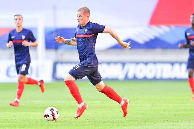 Fußball, U21 EM Quali, Frankreich - Nordmazedonien Melvin Bard (Fra) FOOTBALL : France vs Macedoine du Nord - Espoirs - Le Mans - 02 09 2021 JBAutissier Panoramic 
