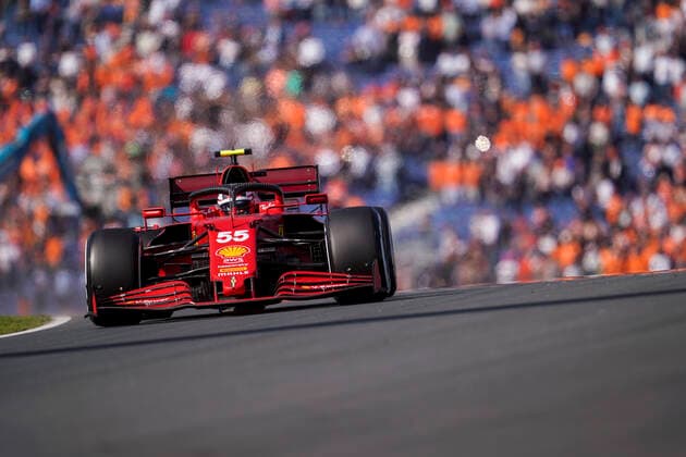 September 3, 2021, Zandvoort, The Netherlands: CARLOS SAINZ Jr of Spain and Scuderia Ferrari drives during practice of the 2021 FIA Formula 1 Dutch Grand Prix at Circuit Zandvoort in Zandvoort, The Netherlands. Zandvoort The Netherlands - ZUMAg147 20210903_zap_g147_018 Copyright: xJamesxGasperottix