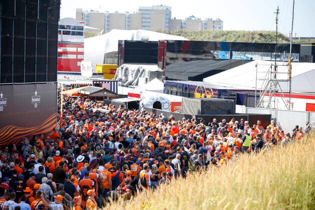 Fans, F1 Grand Prix of the Netherlands at Circuit Zandvoort on September 3, 2021 in Zandvoort, Netherlands. (Photo by HOCH ZWEI) Zandvoort Netherlands