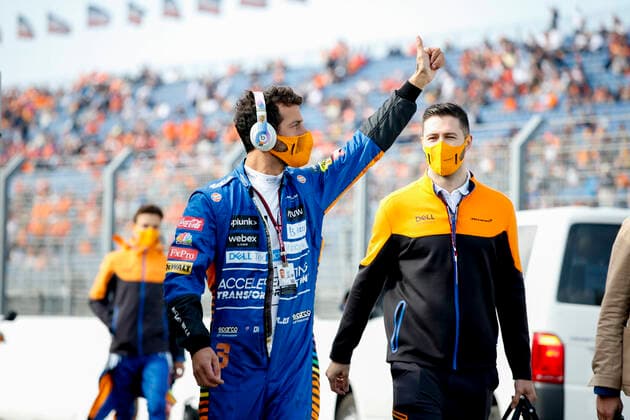 3 Daniel Ricciardo (AUS, McLaren F1 Team), F1 Grand Prix of the Netherlands at Circuit Zandvoort on September 3, 2021 in Zandvoort, Netherlands. (Photo by HOCH ZWEI) Zandvoort Netherlands